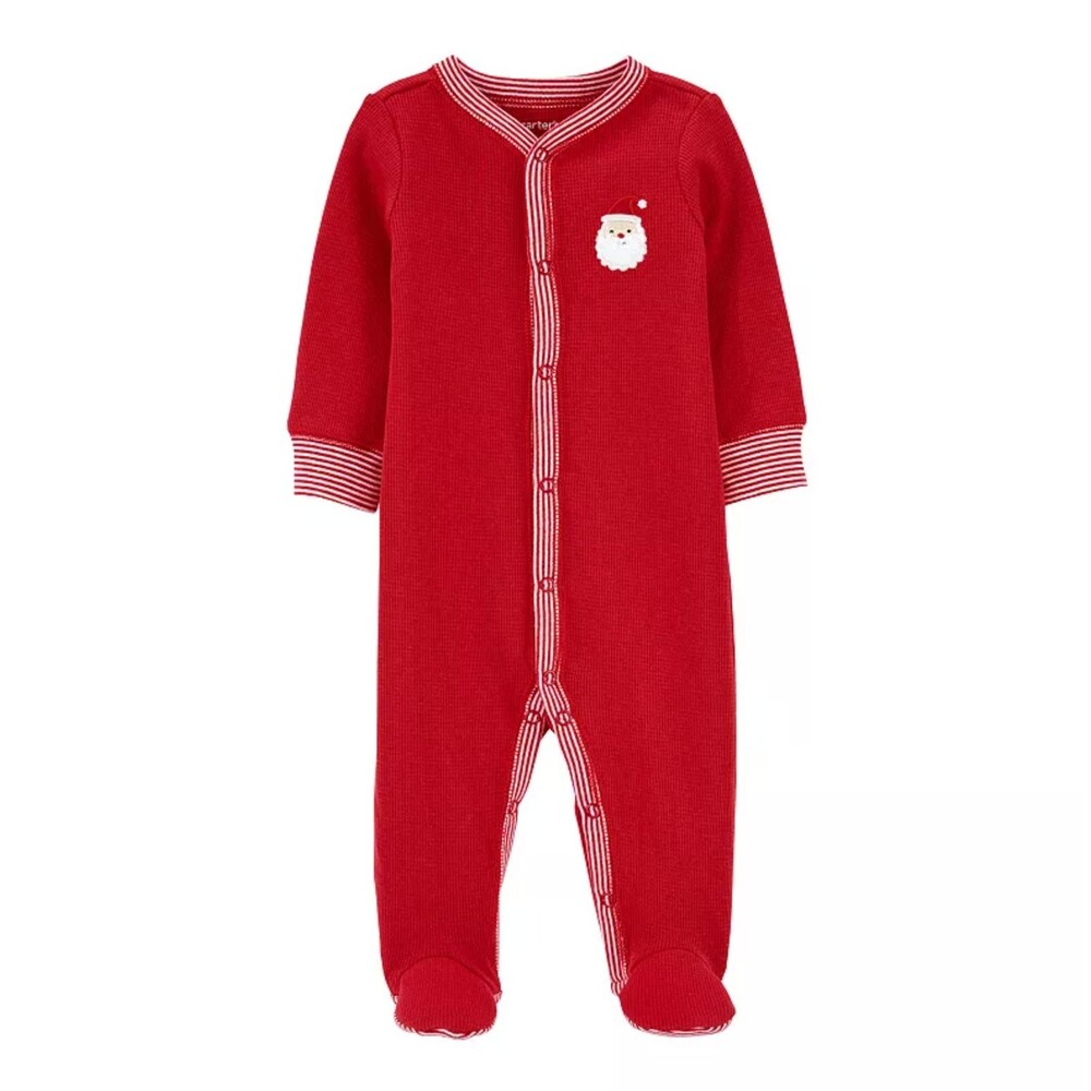 Carter's Baby Boy Girl Santa Claus Snap-Up Footed Sleeper PJs 1PC NB NWT